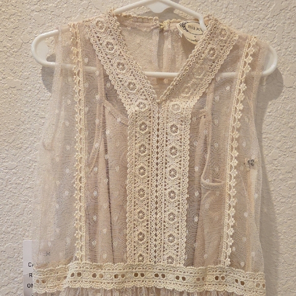 New Joyfolie Gorgeous Formal Kids Cream Lace Maxi Dress. - Picture 5 of 10